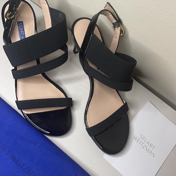 Women’s Stuart Weitzman black patent heels 6.5 - Picture 2 of 3